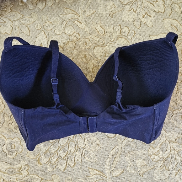 Soma Enbliss Wireless Bra sz 34D Navy Blue Wire Free Soft Cup No Wire Stretch - Picture 3 of 4